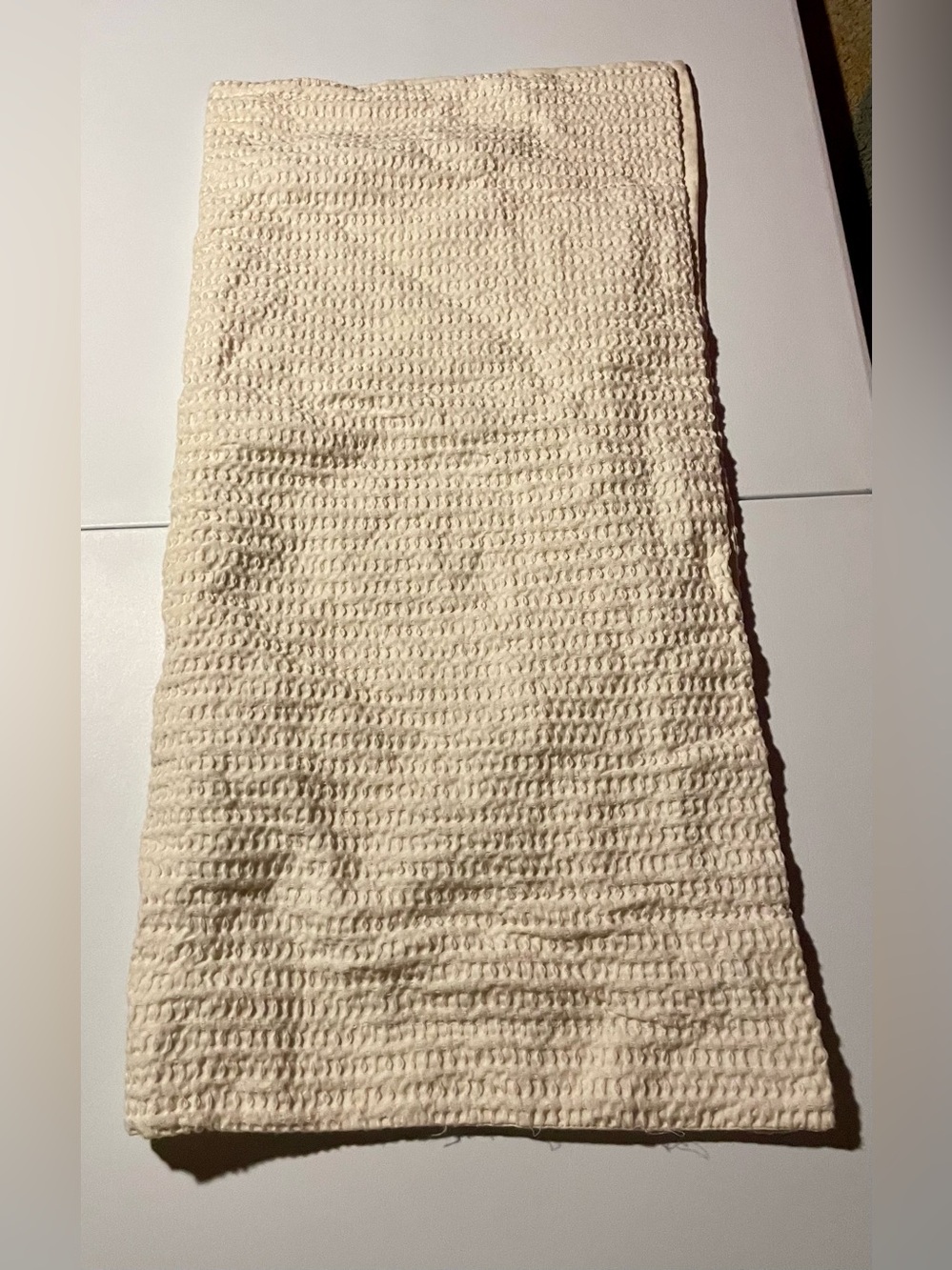 Levtex Home Cloud Waffle Euro Sham 26x26 Textured Cotton Undyed Cream NWOT